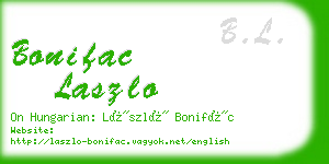 bonifac laszlo business card